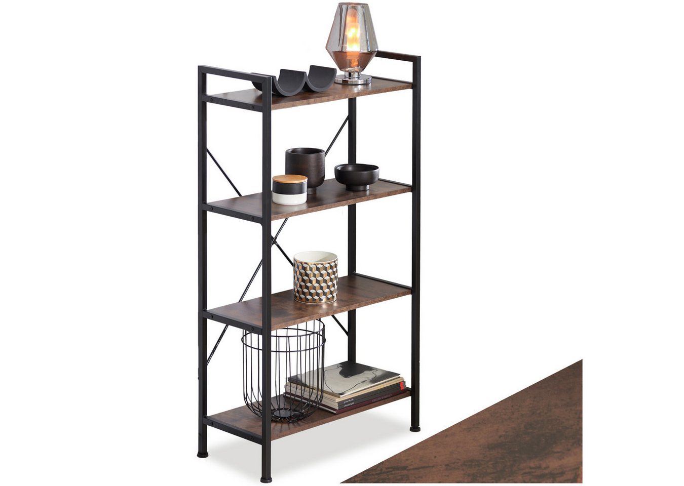 tectake Bücherregal Regal, Set 1-tlg., Industrial Style tectake Bücherregal Regal, Set 1-tlg., Industrial Style von tectake