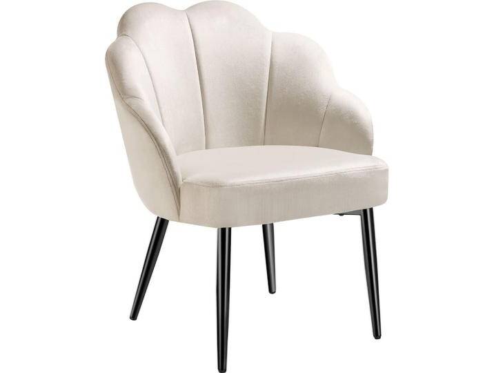 tectake COCKTAILSESSEL, Creme, Schwarz, 66x80.5x62 cm, Esszimmer, Stühle, Esszimmerstühle, Vierfußstühle von tectake