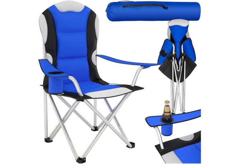 tectake Campingstuhl Klappstuhl mit Polsterung (Komplettset, 1 St), faltbar, gepolstert von tectake