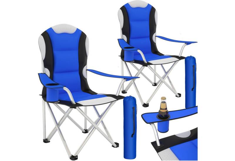 tectake Campingstuhl 2er Set Campingstuhl (2er Set, 2 St), faltbar, gepolstert von tectake