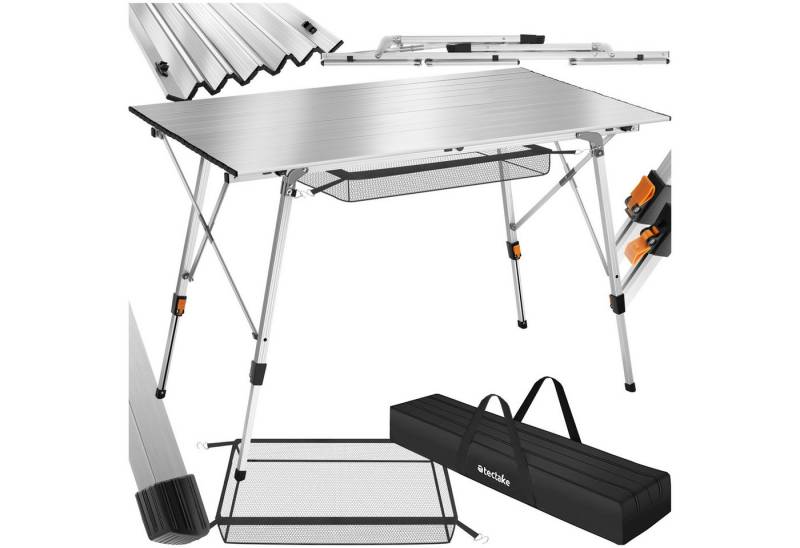 tectake Campingtisch Bastian (1-St., 1 tlg), Praktischer Campingtisch mit smarter Faltfunktion von tectake