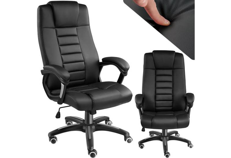 tectake Chefsessel Bürostuhl (Set, 1 St), Verstärkt gepolsterte Nackenkopfstütze von tectake
