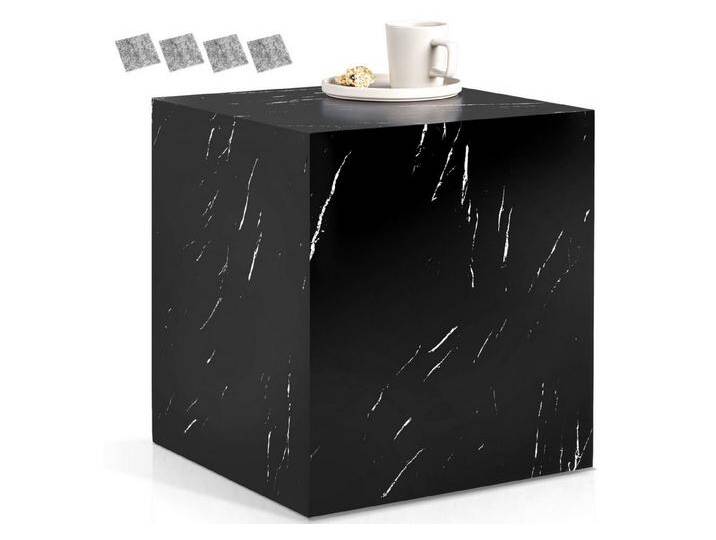 tectake Couchtisch Beistelltisch Lasley, Belastbarkeit 45 kg, 45 x 45 x 50 cm (1-St., 1 tlg), Markanter Couchtisch in stilvoller Marmoroptik, schwarz von tectake