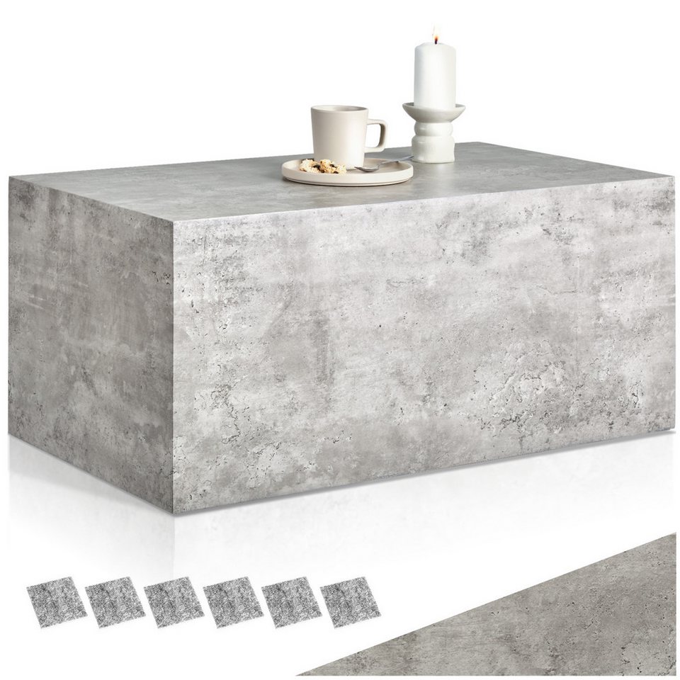 tectake Couchtisch Beistelltisch Lasley, Belastbarkeit 45 kg, 90 x 50 x 40 cm (1-St., 1 tlg), Markanter Couchtisch in stilvoller Betonoptik tectake Couchtisch Beistelltisch Lasley, Belastbarkeit 45 kg, 90 x 50 x 40 cm (1-St., 1 tlg), Markanter Couchtisch in stilvoller Betonoptik von tectake