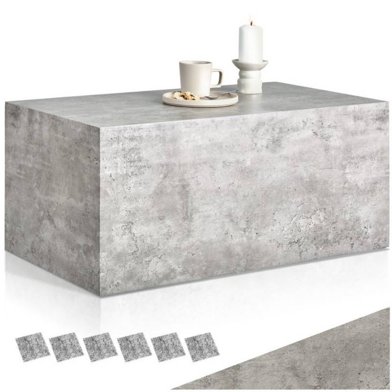 tectake Couchtisch Beistelltisch Lasley, Belastbarkeit 45 kg, 90 x 50 x 40 cm (1-St., 1 tlg), Markanter Couchtisch in stilvoller Betonoptik tectake Couchtisch Beistelltisch Lasley, Belastbarkeit 45 kg, 90 x 50 x 40 cm (1-St., 1 tlg), Markanter Couchtisch in stilvoller Betonoptik von tectake
