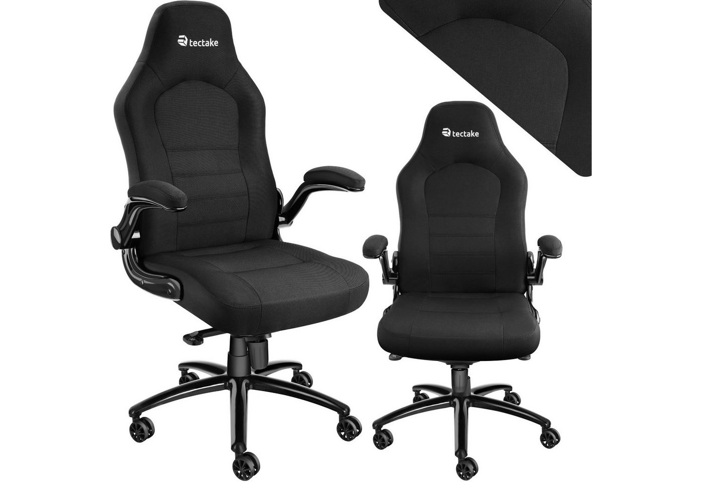 tectake Drehstuhl Bürostuhl (1er Set, 1 St), ergonomische Form von tectake