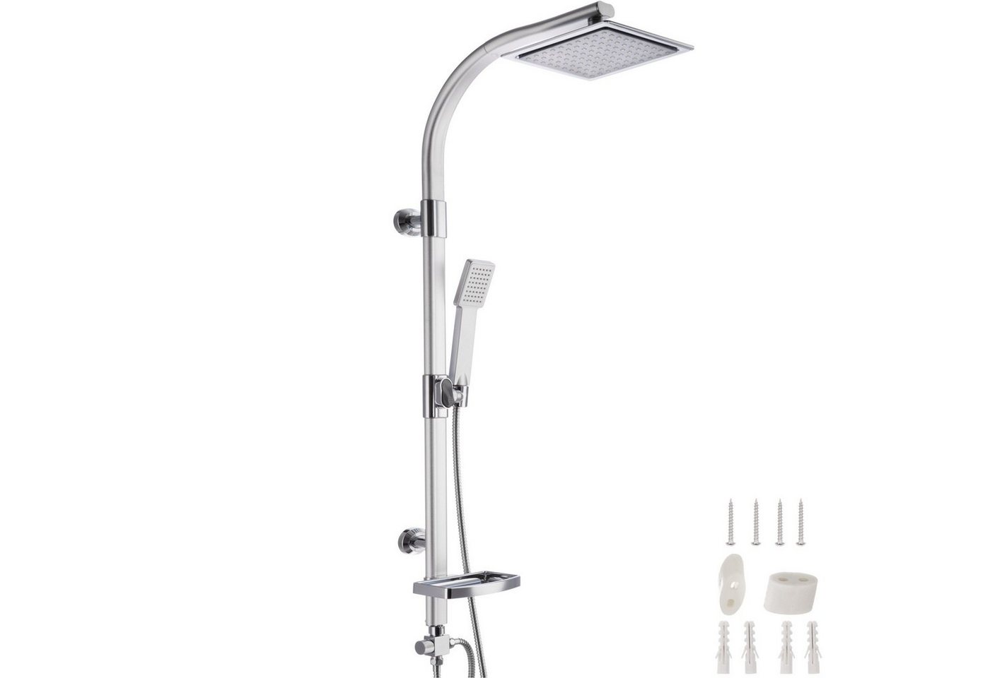 tectake Duscharmatur Regenduschsystem Chrom-Optik tectake Duscharmatur Regenduschsystem Chrom-Optik von tectake