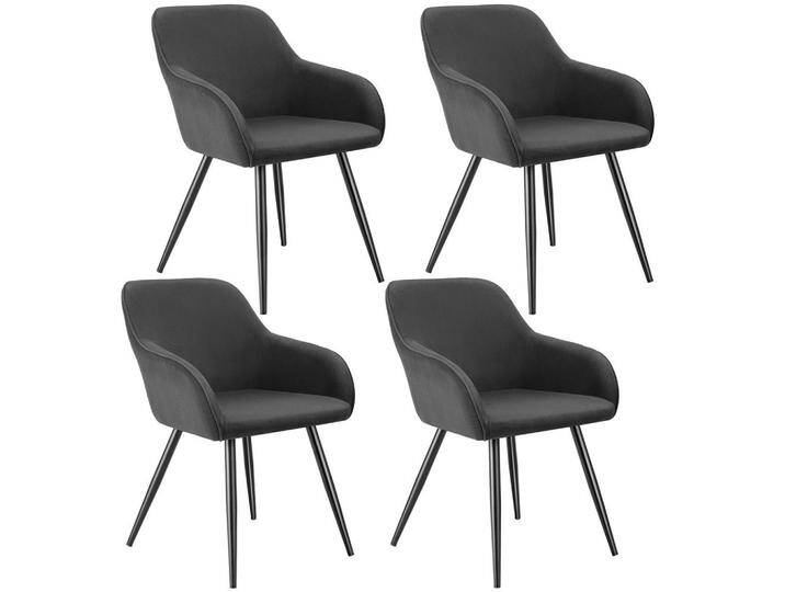 tectake ESSZIMMERSTUHL, Anthrazit, Schwarz, Kunststoff, 62x82x58 cm, Esszimmer, Stühle, Esszimmerstühle, Armlehnenstühle von tectake
