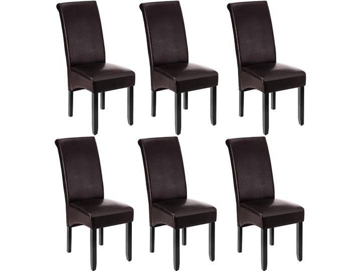 tectake ESSZIMMERSTUHL, Braun, 44x106x45 cm, Esszimmer, Stühle, Esszimmerstühle, Vierfußstühle von tectake