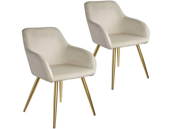 tectake ESSZIMMERSTUHL, Creme, Gold, 58x82x62 cm, Esszimmer, Stühle, Esszimmerstühle, Armlehnenstühle von tectake