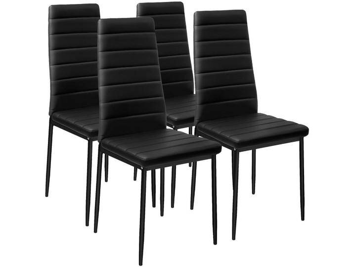 tectake ESSZIMMERSTUHL, Schwarz, 48x98.5x45 cm, Esszimmer, Stühle, Esszimmerstühle, Vierfußstühle von tectake