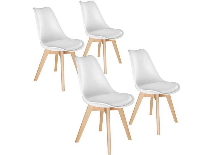 tectake ESSZIMMERSTUHL, Weiß, 49x82.5x56 cm, Esszimmer, Stühle, Esszimmerstühle, Vierfußstühle von tectake