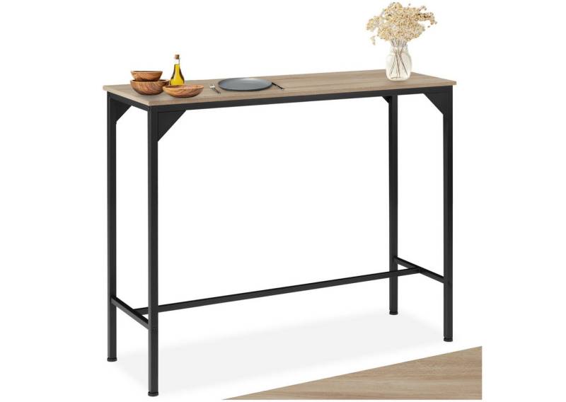 tectake Esstisch Bartisch (1-St., 1 tlg), Schmaler Bartisch im minimalistischen Industrie-Look von tectake