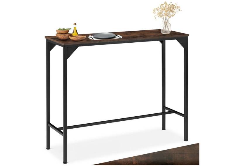 tectake Esstisch Bartisch (1-St., 1 tlg), Schmaler Bartisch im minimalistischen Industrie-Look von tectake