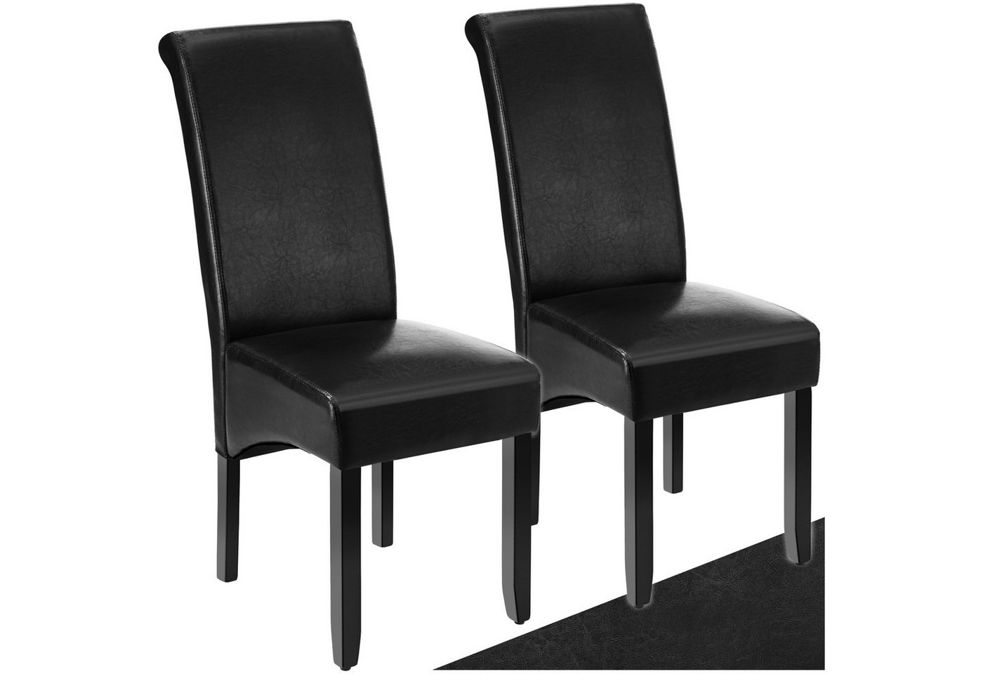 tectake Esszimmerstuhl (Set, 2 St), Ergonomische Form für besten Sitzkomfort auch über längeren Zeitraum von tectake