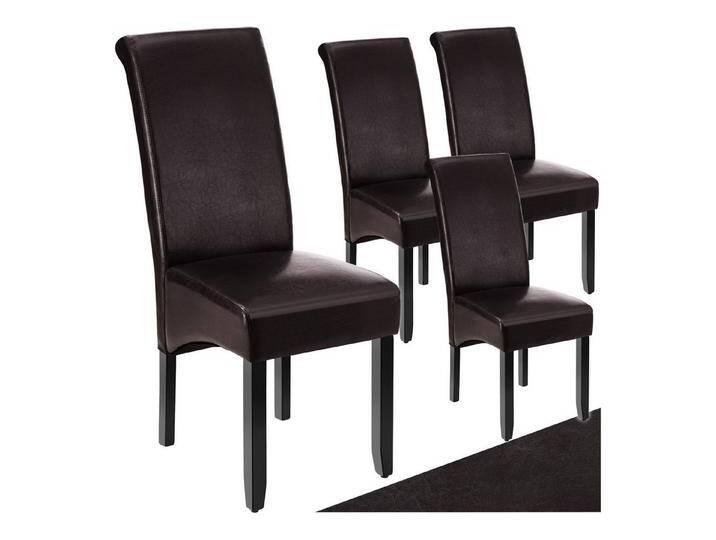 tectake Esszimmerstuhl Küchenstuhl, ergonomisch, massives Hartholz (Set., 4 St), Ergonomische Form für besten Sitzkomfort auch über längeren Zeitraum von tectake