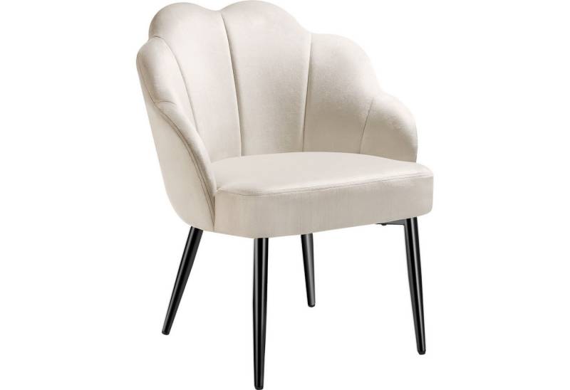tectake Esszimmerstuhl Cocktailsessel (1er Set, 1 St), gepolstert, mit Samtbezug von tectake
