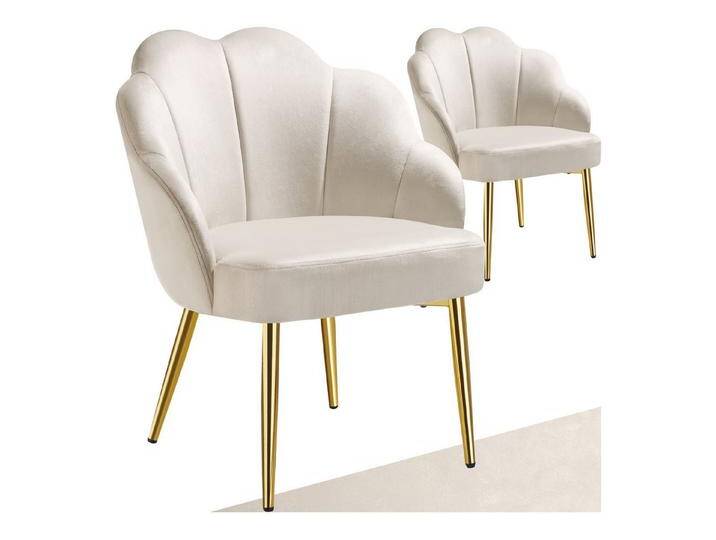 tectake Esszimmerstuhl Cocktailsessel Hellen, gepolstert mit Samtbezug (Set., 2 St), Bequeme Polsterung dank superdicker und hochdichte Schaumstofffüllung von tectake