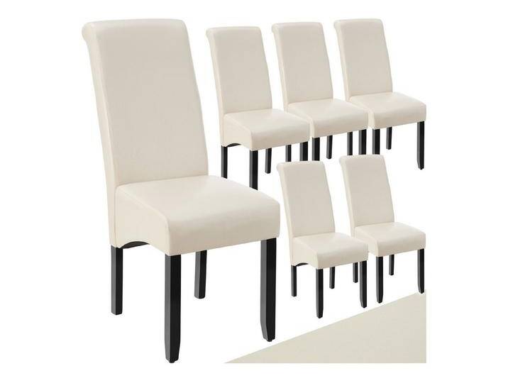 tectake Esszimmerstuhl Küchenstuhl, ergonomisch, massives Hartholz (Set., 6 St), Ergonomische Form für besten Sitzkomfort auch über längeren Zeitraum von tectake