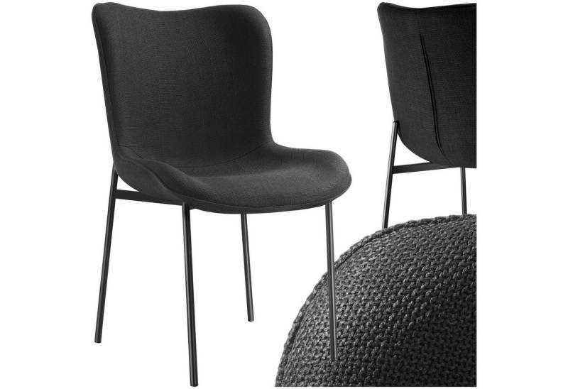 tectake Esszimmerstuhl Polsterstuhl (1er Set, 1 St), ergonomische Form mit hoher Rückenlehne von tectake