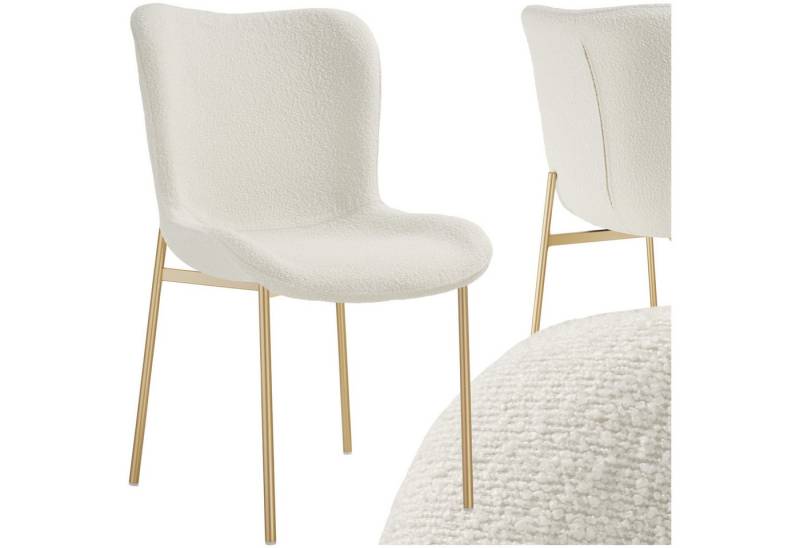 tectake Esszimmerstuhl Polsterstuhl Tessa (Set, 1 St), Dick gepolsterte, ergonomisch geformte Sitzfläche und Rückenlehne von tectake
