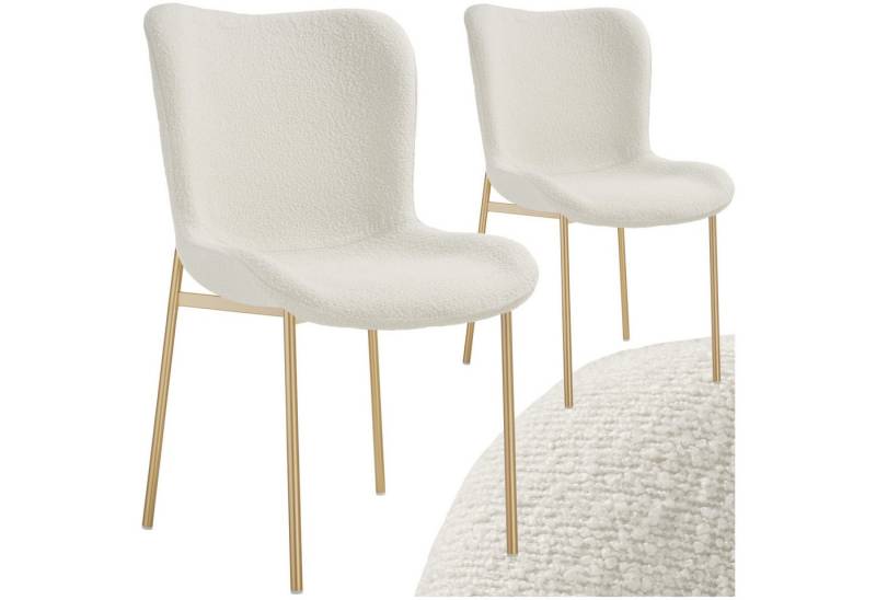 tectake Esszimmerstuhl Polsterstuhl Tessa (Set, 2 St), Große Sitzfläche mit dicker Schaumstoffpolsterung & hoher Rückenlehne von tectake