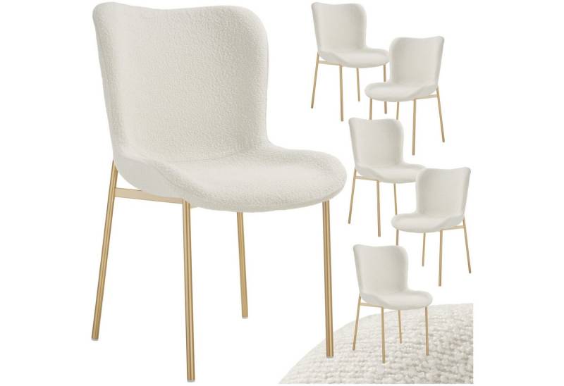 tectake Esszimmerstuhl Polsterstuhl Tessa (Set., 6 St), Superbequeme Polsterung mit hochdichter Schaumstofffüllung von tectake