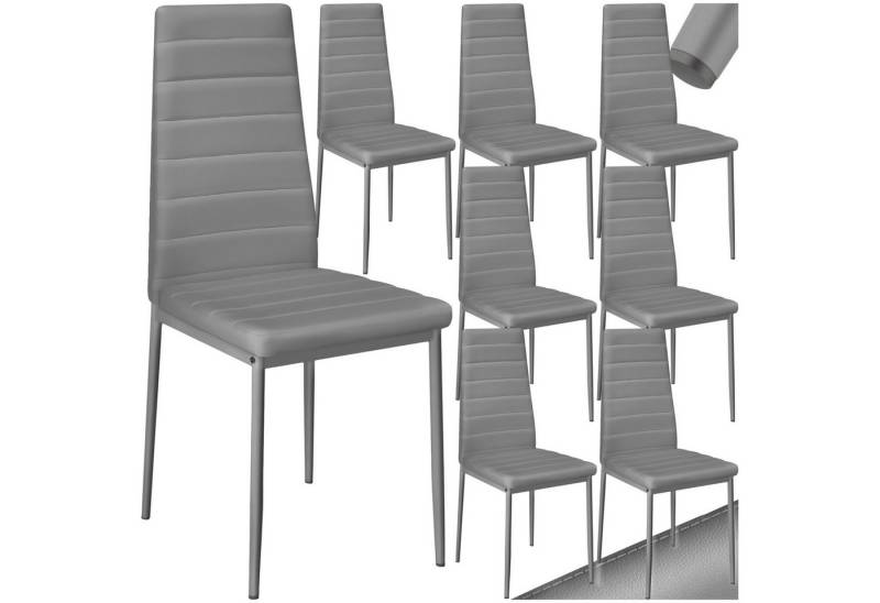 tectake Esszimmerstuhl Set Esszimmerstuhl (Set, 8 St), Leicht, weich, sehr bequem und verfügen über einen hohen Sitzkomfort von tectake