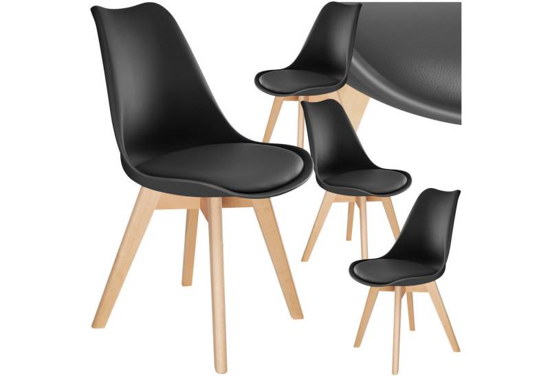 tectake Esszimmerstuhl Küchenstühle Frederikke (Set., 4 St), Ergonomische Formgebung der Sitzschale von tectake