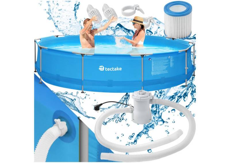 tectake Framepool Swimming Pool, rund von tectake