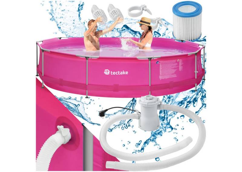 tectake Framepool Swimming Pool, rund von tectake