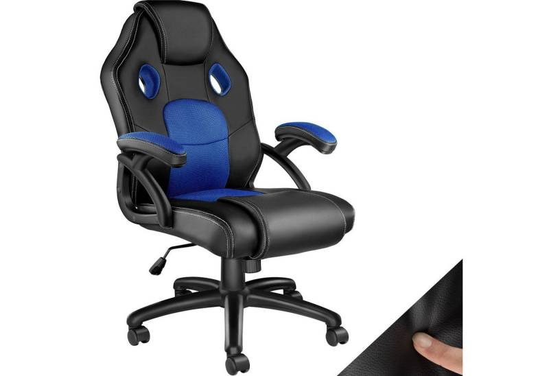 tectake Gaming-Stuhl Bürostuhl (Set., 1 St), Textileinlagen gegen Schwitzen von tectake