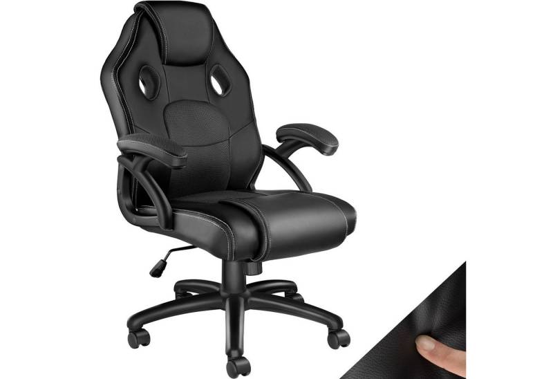 tectake Gaming-Stuhl Bürostuhl (Set., 1 St), Textileinlagen gegen Schwitzen von tectake