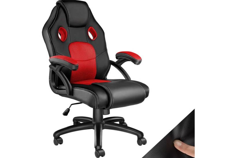 tectake Gaming-Stuhl Bürostuhl (1er Set, 1 St), ergonomische Form von tectake