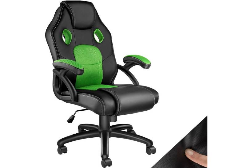 tectake Gaming-Stuhl Bürostuhl (1er Set, 1 St), ergonomische Form von tectake