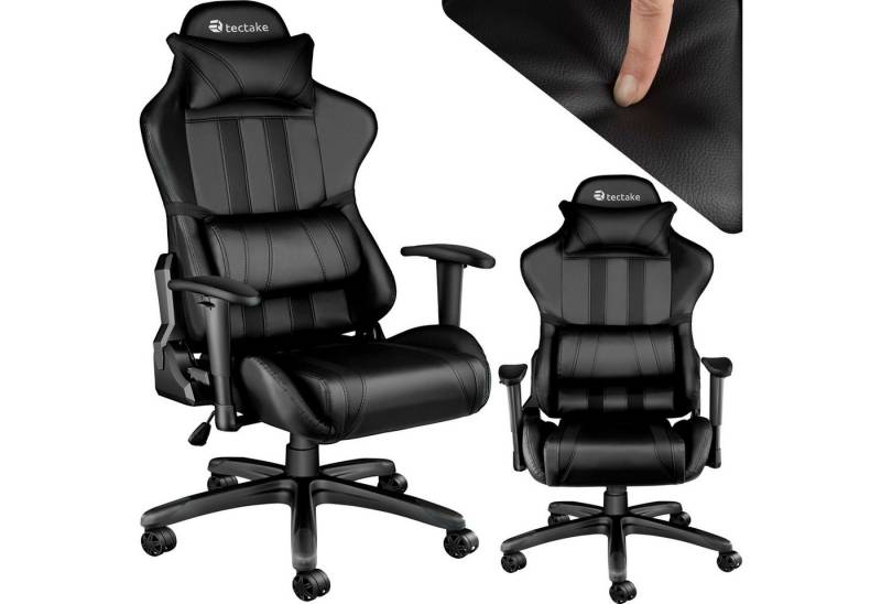 tectake Gaming-Stuhl Racing Gaming Stuhl (1x Komplettset, 1 St), ergonomische Form, mit verstellbarer Rückenlehne von tectake