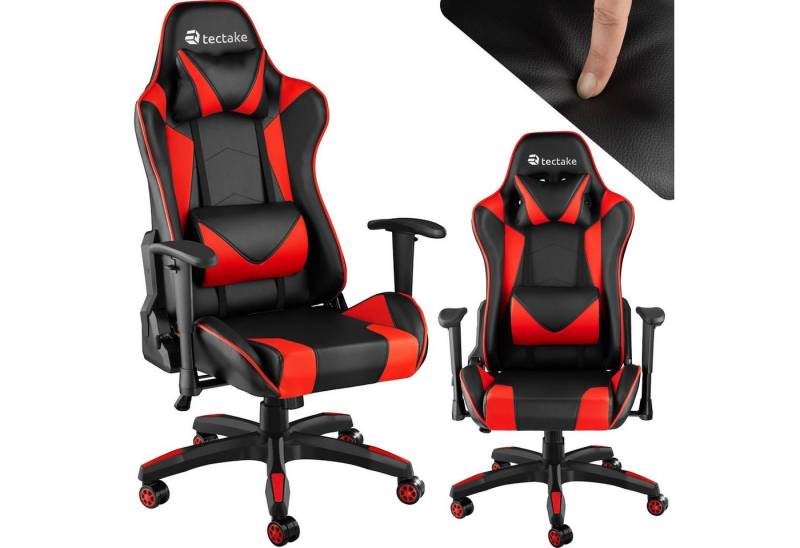 tectake Gaming-Stuhl Racing Gaming Stuhl (Set, 1 St), Dicke Polsterung für komfortables Sitzen von tectake