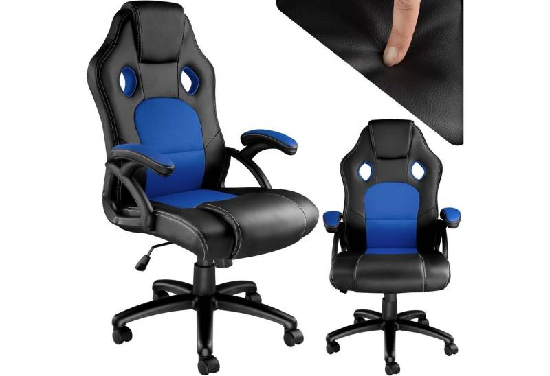tectake Gaming-Stuhl Bürostuhl (1er Set, 1 St), ergonomische Form von tectake