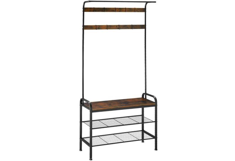 tectake Garderobe Alberta, inklusive Kippschutz, 85,5 x 36 x 184 cm von tectake