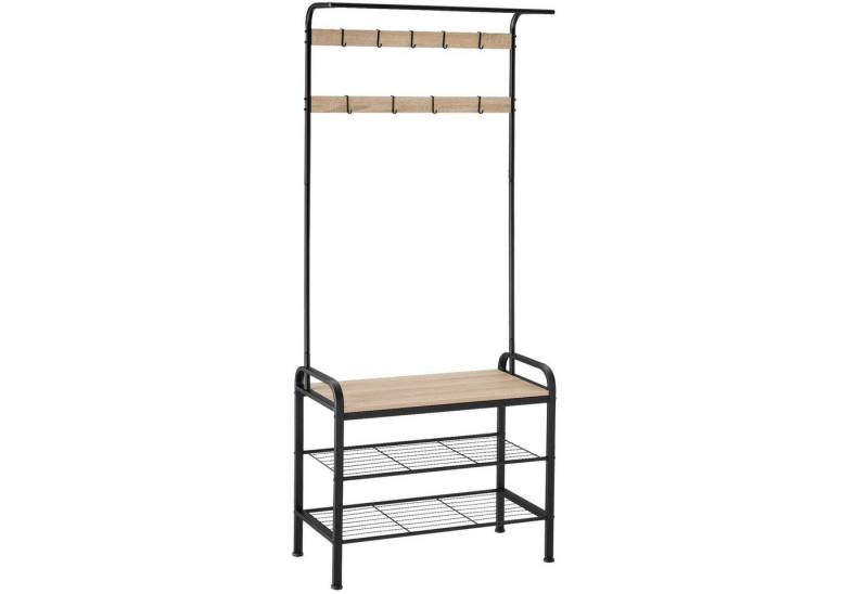 tectake Garderobe Wichita, inklusive Kippschutz, 73,5 x 36 x 184 cm von tectake