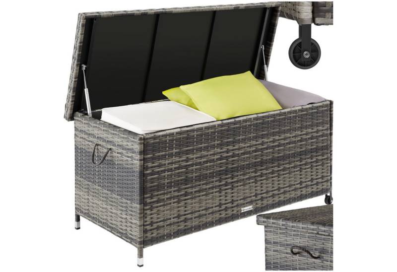 tectake Gartenbox Auflagenbox (1 St., Auflagenbox), Aufbewahrungsbox mit Rattangeflecht von tectake