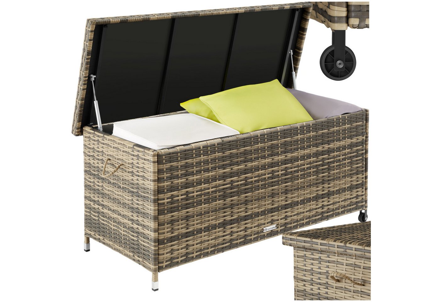 tectake Gartenbox Auflagenbox (1 St., Auflagenbox), Aufbewahrungsbox mit Rattangeflecht tectake Gartenbox Auflagenbox (1 St., Auflagenbox), Aufbewahrungsbox mit Rattangeflecht von tectake