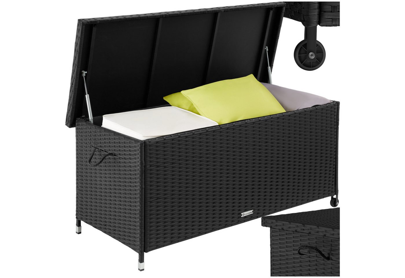 tectake Gartenbox Auflagenbox (1 St., Auflagenbox), Aufbewahrungsbox mit Rattangeflecht tectake Gartenbox Auflagenbox (1 St., Auflagenbox), Aufbewahrungsbox mit Rattangeflecht von tectake