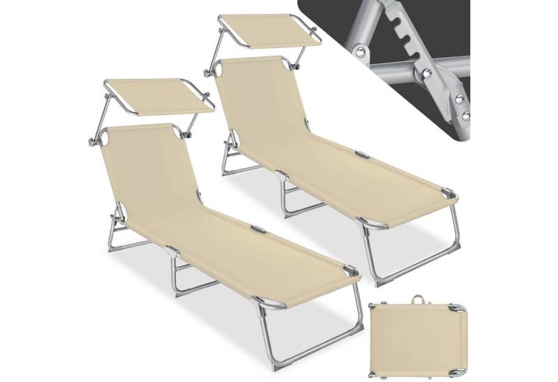 tectake Gartenliege 2er Set Gartenliege, Kombiset, 2 St., 2er, klappbar tectake Gartenliege 2er Set Gartenliege, Kombiset, 2 St., 2er, klappbar von tectake