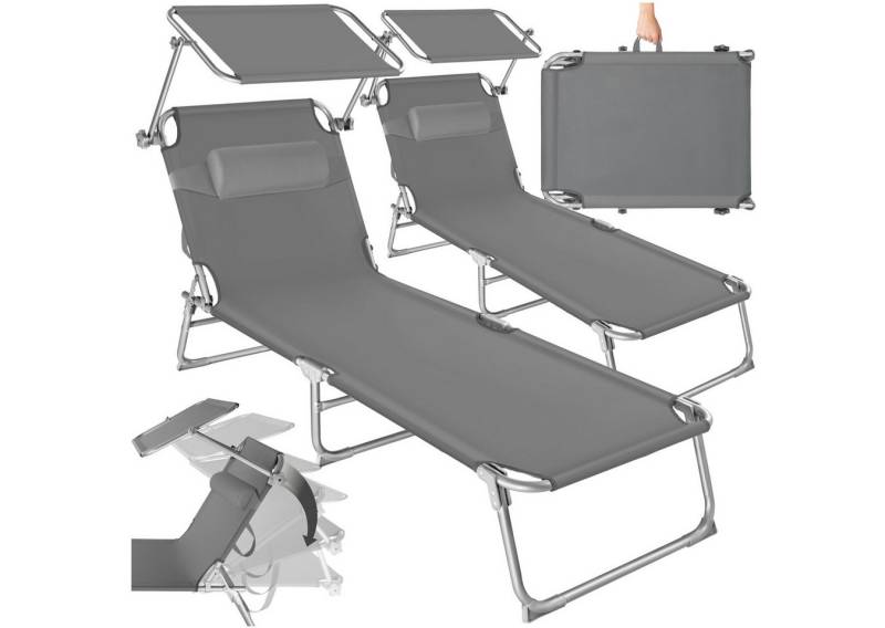 tectake Gartenliege 2er Set Gartenliege, Kombiset, 2 St., 2er, klappbar tectake Gartenliege 2er Set Gartenliege, Kombiset, 2 St., 2er, klappbar von tectake