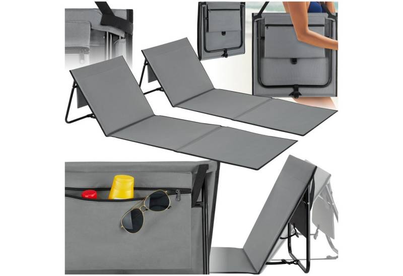 tectake Gartenliege 2er Set Strandmatte, Set, 2 St., Klappbare Strandmatte mit Tragegurt im praktischen 2er-Set tectake Gartenliege 2er Set Strandmatte, Set, 2 St., Klappbare Strandmatte mit Tragegurt im praktischen 2er-Set von tectake