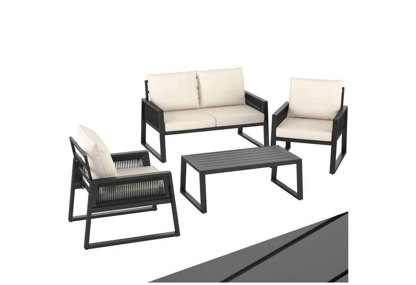 tectake Gartenlounge-Set Captive, (Set, 4-tlg) von tectake