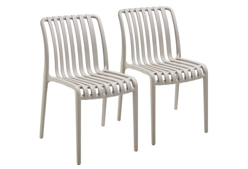 tectake Gartenstuhl Gartenstühle (2er Set, 2 St), wetterfest und UV-Beständig von tectake