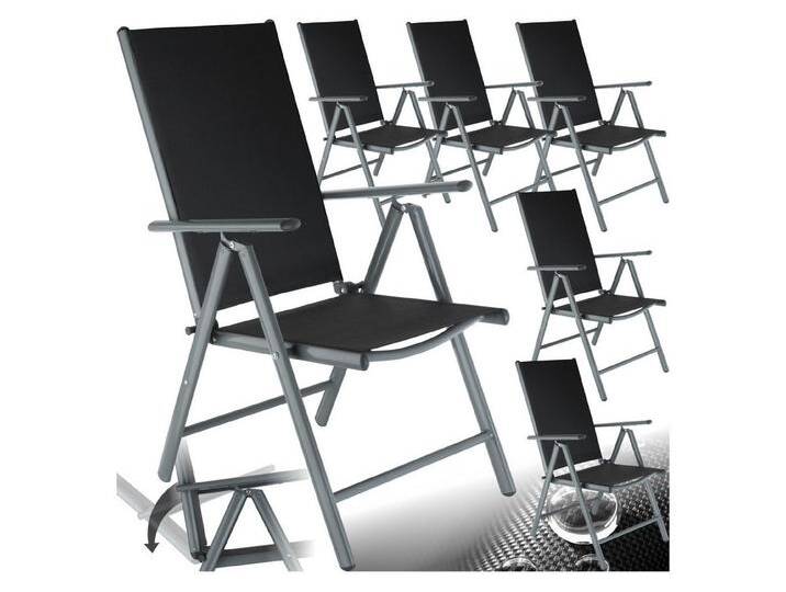 tectake Gartenstuhl Marilena (Set., 6 St), Klappbar, Synthetisches Netzgewebe sorgt für gute Belüftung, grau, 6 St. von tectake