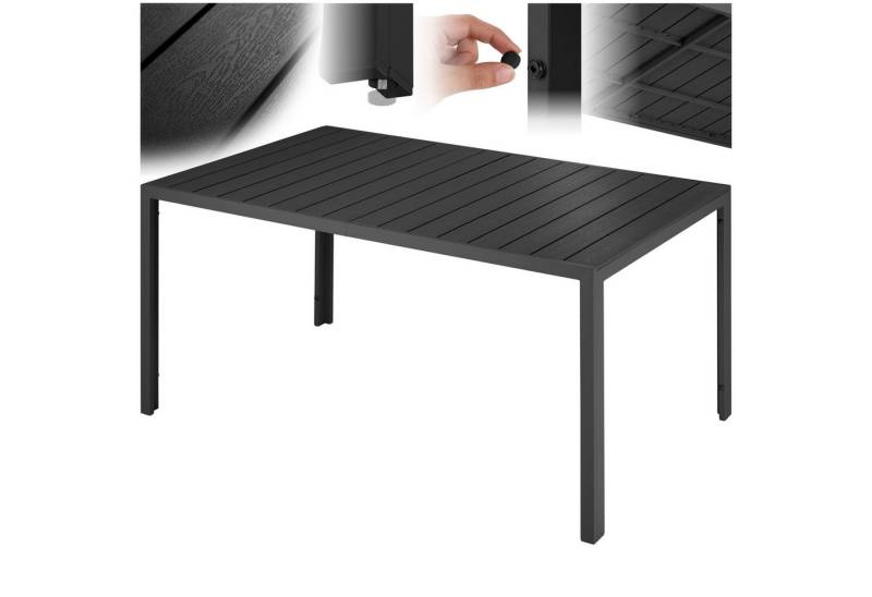 tectake Gartentisch Bianca (1-St., 1 tlg), Rostfreies, stabiles Gestell aus Aluminium von tectake